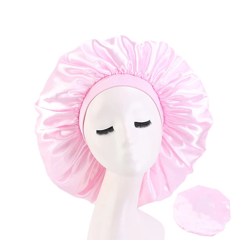 Extra Large Satin Sleep Bonnet – Silky Hair Protection for Curly Hair