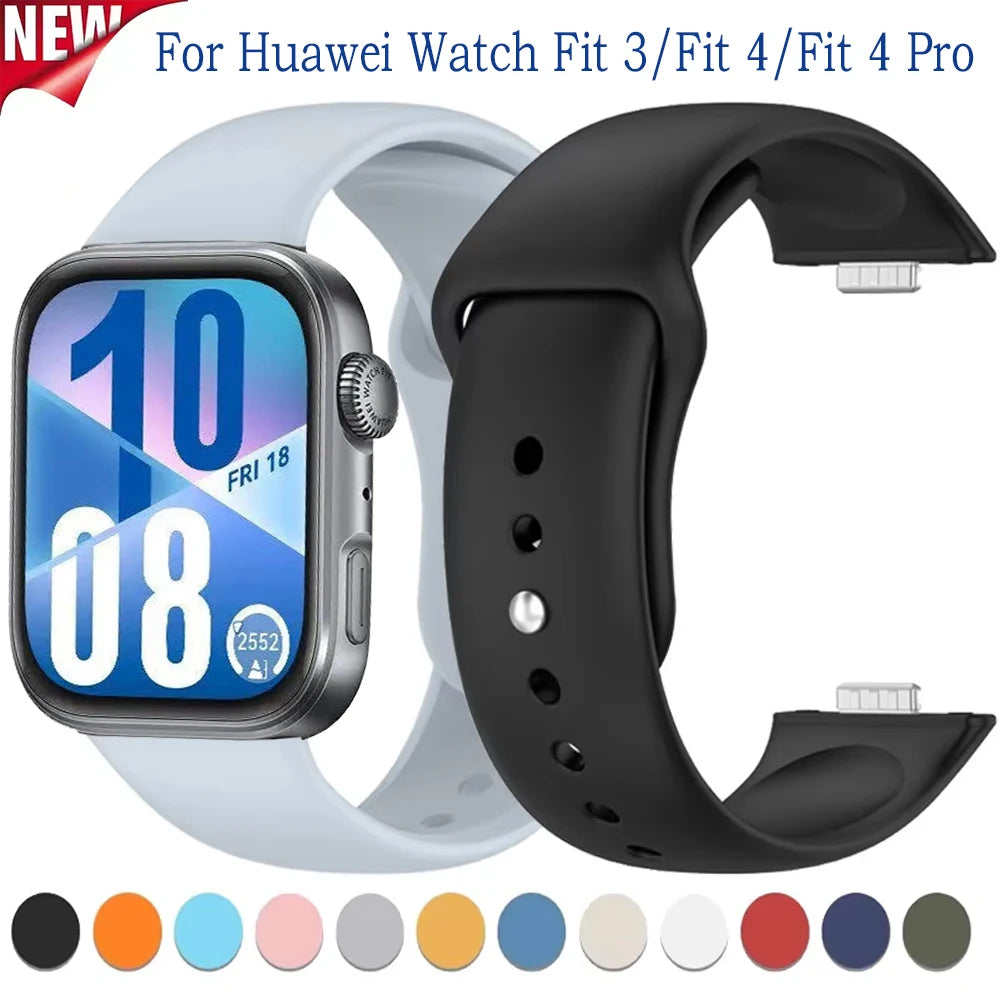 Silicone Sport Wristband – Breathable Replacement for Huawei Watch Fit