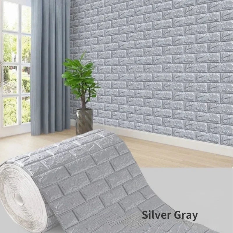 3D Self-Adhesive Brick Wallpaper – Peel and Stick Decor for Home DIY Projects