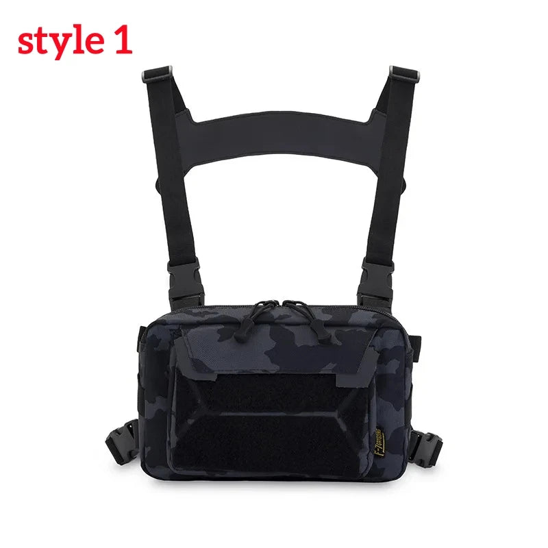 Camo Fishing Tackle Chest Bag – Utility Vest Pack for Outdoor Hunting