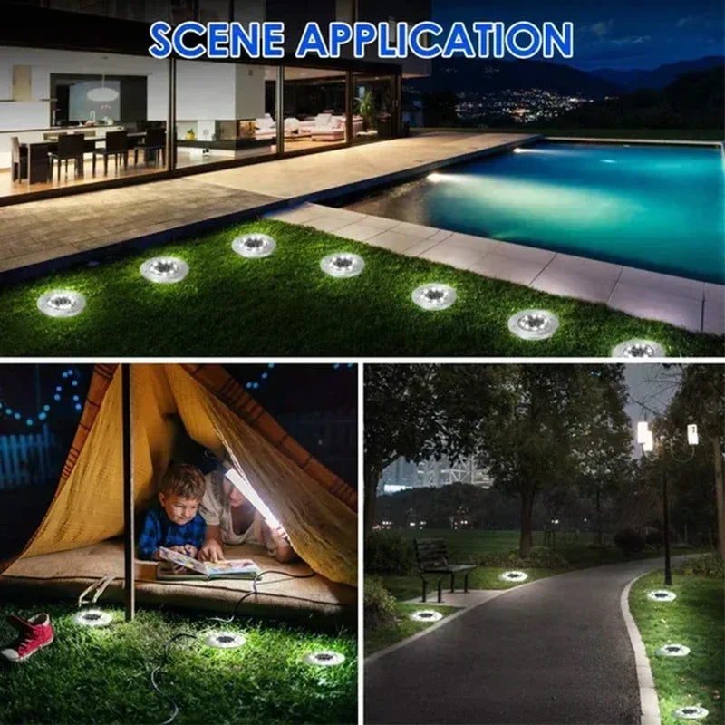 Solar LED Underground Spotlight – Weatherproof Lamp for Garden and Lawn