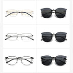 Polarized Flip-Up Square Sunglasses – Aluminum Clip-On for Myopia Glasses