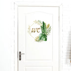 Vinyl Green Plant Wall Sticker – Waterproof Bathroom Toilet Decal Sign