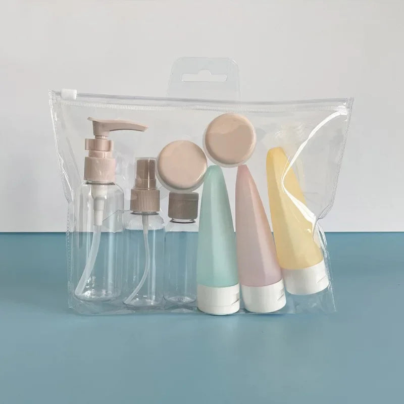 Silicone Travel Bottle Set – Refillable Leakproof Liquid Containers for Toiletries