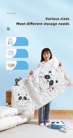 Vacuum Compression Storage Bags – Reusable Plastic Sealers for Travel Clothes