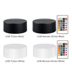 RGB LED Night Light Base – 16 Color Display Stand for Acrylic Art