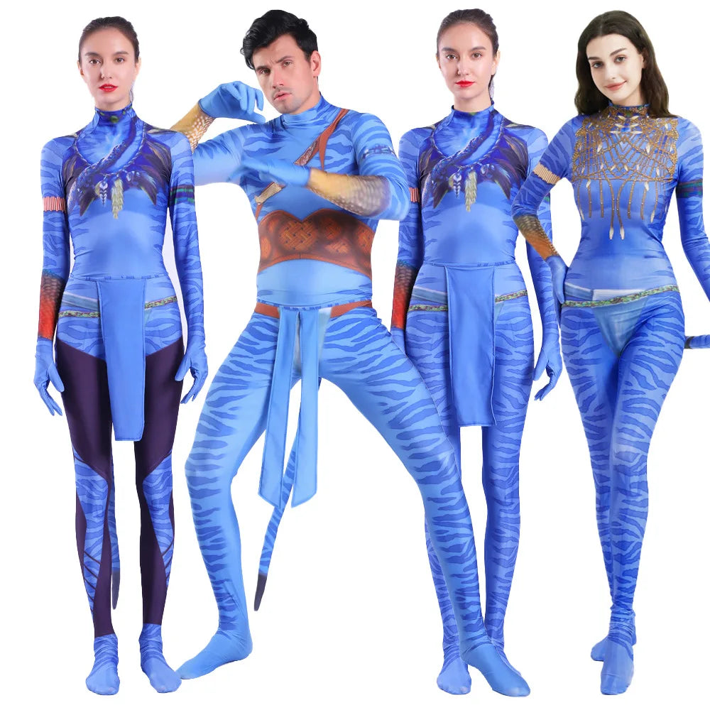 Avatar Alien Bodysuit – The Way of Water Jumpsuit for Halloween Cosplay