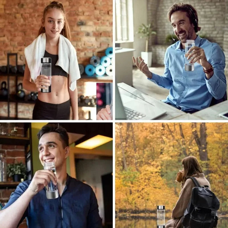 Hydrogen Water Generator Bottle – Portable Antioxidant Ionizer for Fitness