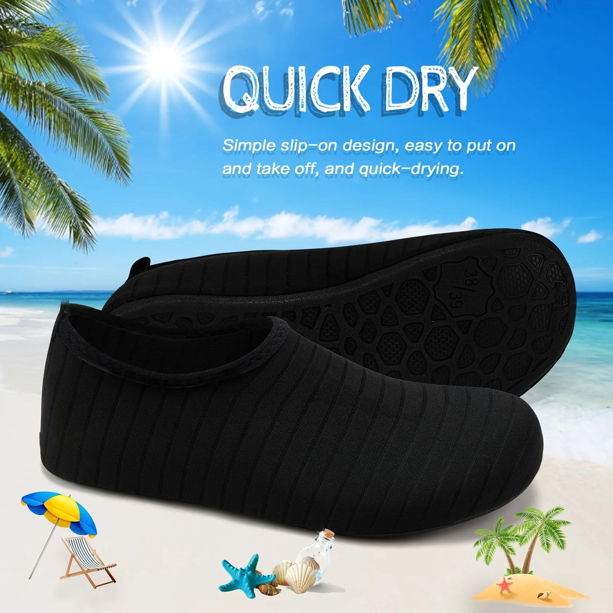 Quick-Dry Barefoot Water Shoes – Anti-Slip Swim Socks for Beach Sports