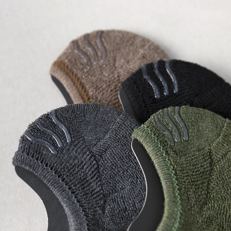 Cotton Low-Cut Ankle Socks – Breathable Casual Footwear for Men