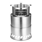 Portable Stainless Steel Wood Stove – Windproof Camping Cooker for Hiking