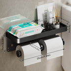 Wall-Mounted Aluminum Toilet Paper Holder – Modern Bathroom Tissue Rack