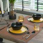 Faux Leather Placemats – Heat Resistant Non-Slip Table Mats for Dining Room