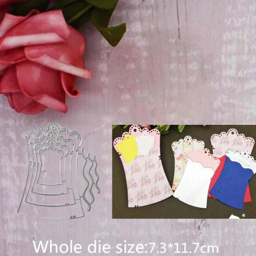 Metal Tag Cutting Dies – Layering Label Stencils for Scrapbooking Crafts