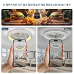 Enclosed Circular Ceiling Fan Light – Remote Controlled for Bedroom Living Room