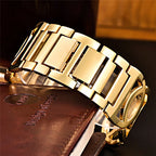 Gold Stainless Steel Bracelet Watch – Luxury Vintage Timepiece for Women