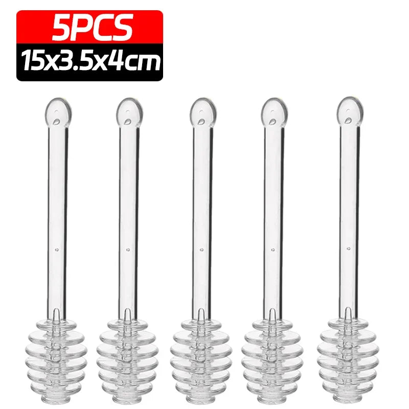 Glass Honey Dipper Stick – Drizzle Spoon for Kitchen Cooking and Tea Stirring