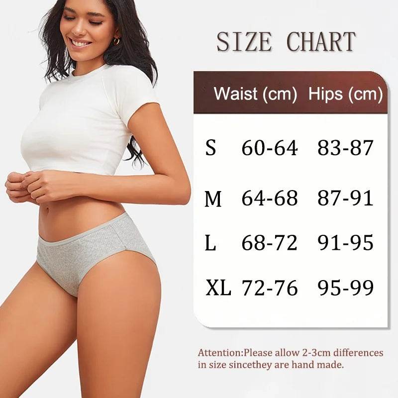 Cotton Briefs – Soft Striped Low Rise Underwear for Women