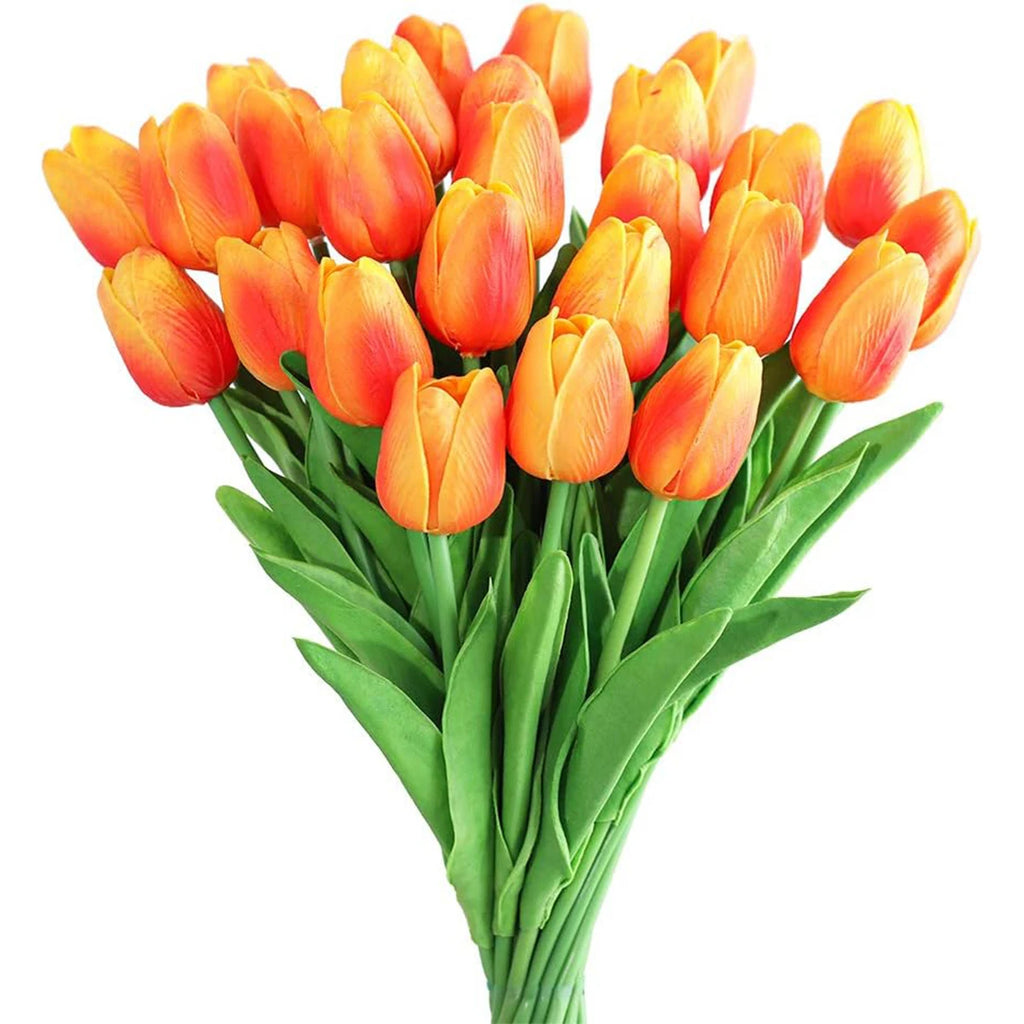 Real Touch Artificial Tulip Flowers – Decorative Floral Bouquet for Wedding Home