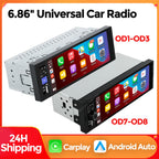 Car Multimedia Player – 6.86 Inch Touchscreen for Apple CarPlay and Android