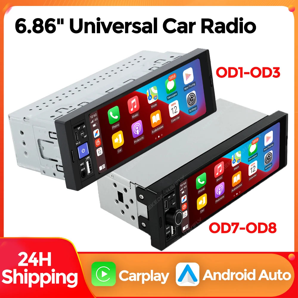 Car Multimedia Player – 6.86 Inch Touchscreen for Apple CarPlay and Android