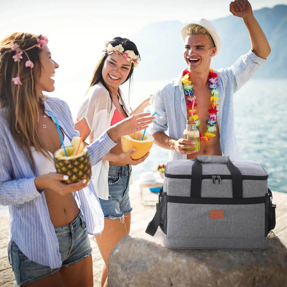 35L Collapsible Insulated Cooler Bag – Large Picnic Box for Outdoor Camping BBQ