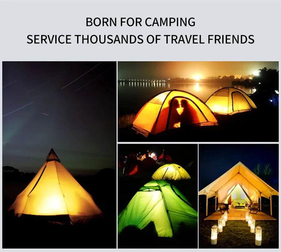 Portable LED Camping Lamp – Waterproof Dual-Mode Light for Outdoor Hiking