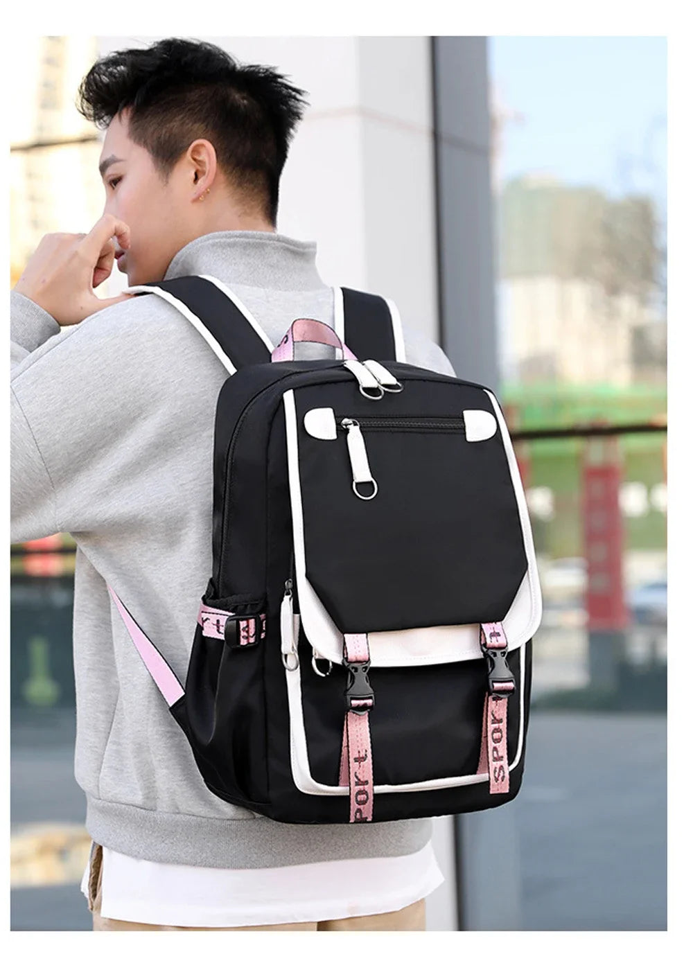 Large Capacity Travel Backpack – Laptop School Bag for Men and Women