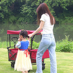 Foldable Utility Wagon Cart – Lightweight Extendable Handle for Camping