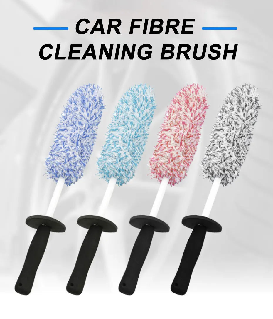 Car Wash Brush – Plush Non-Slip Tool for Wheels and Rims Cleaning