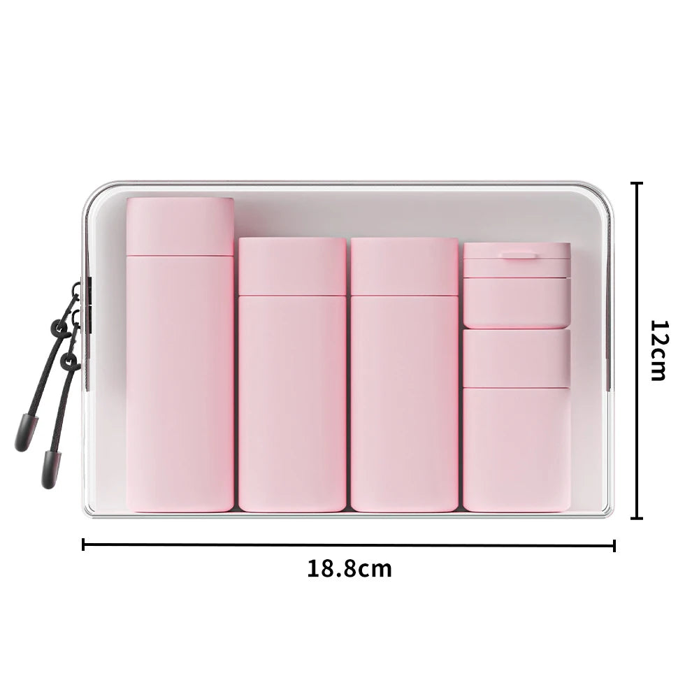 4-in-1 Travel Bottle Set – Leak Proof Refillable Containers for Toiletries