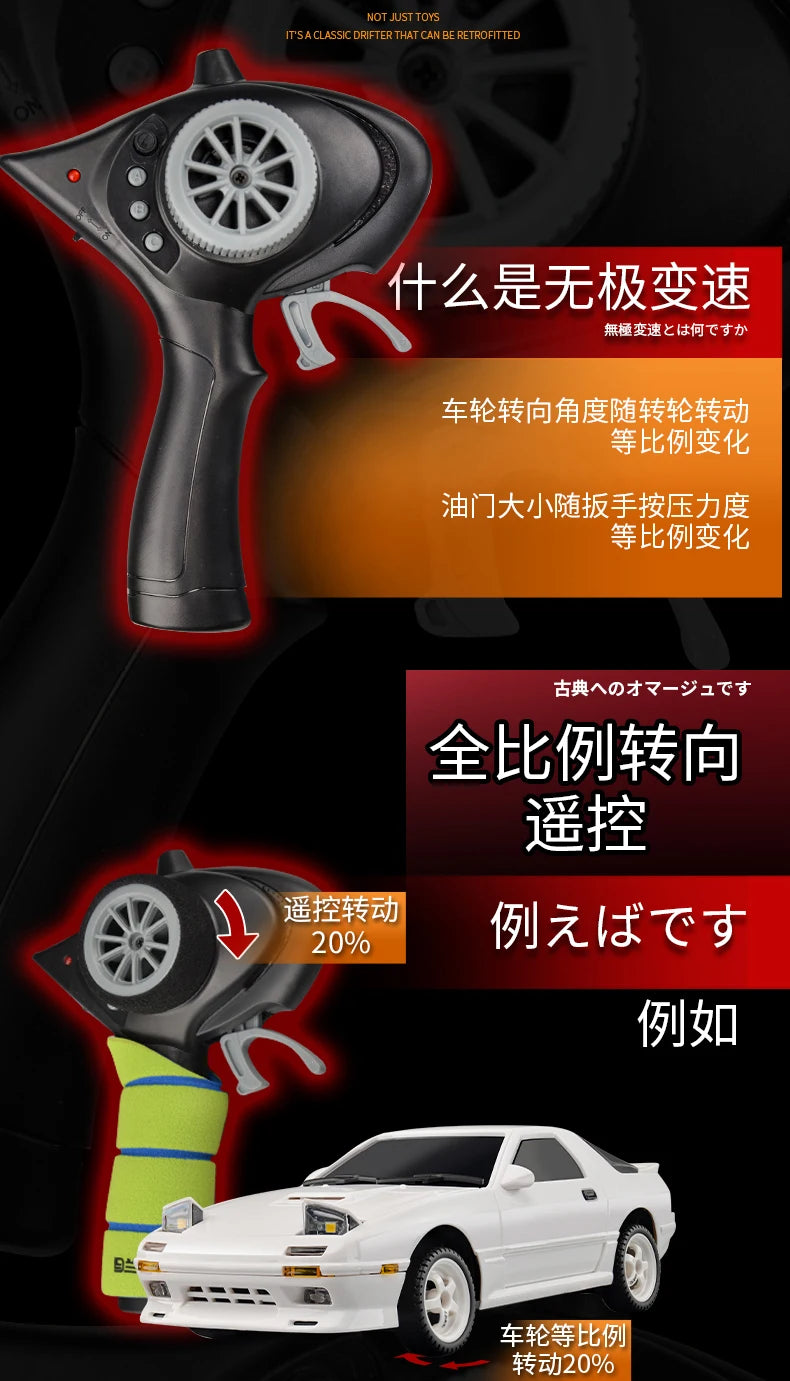 1:18 RC Drift Car – 2.4G Remote Control Vehicle with Gyro for Hobby Racing
