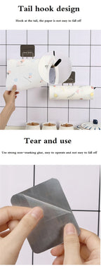 Adhesive Paper Towel Holder – Wall Mounted Rack for Kitchen Cabinet Storage