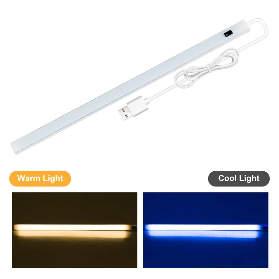 LED USB Hand Sweep Strip Light – Motion Sensor Desk Lamp for Kitchen Cabinet