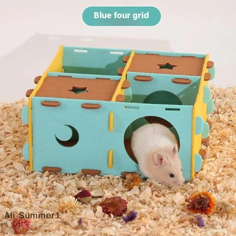 Felt Maze Hideout – Removable Tunnel Nest for Hamsters and Small Pets