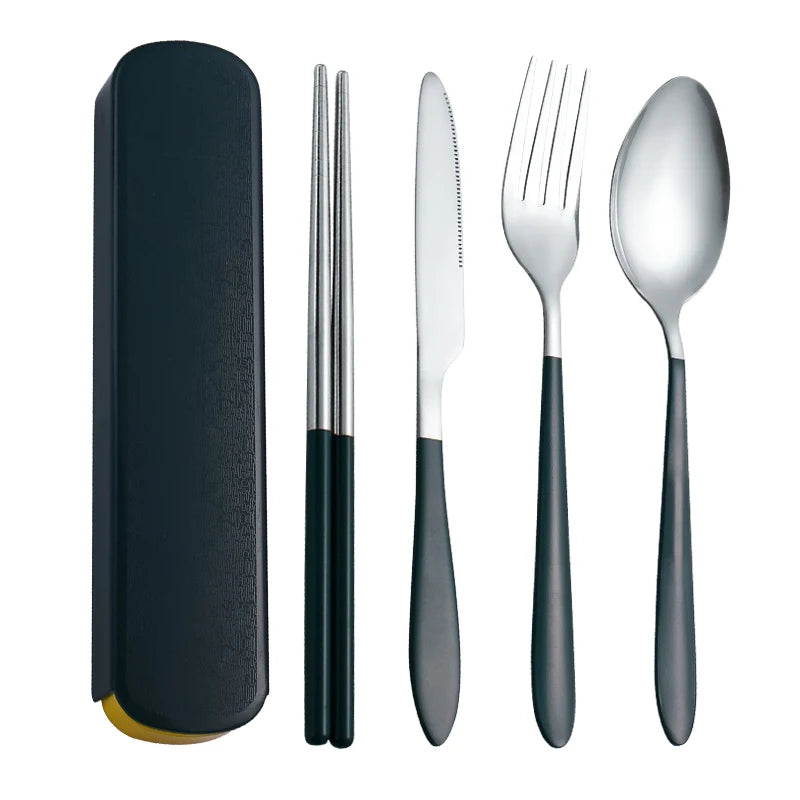 Portable Stainless Steel Cutlery Set – Durable Flatware for Camping and Travel