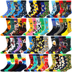 Cotton Novelty Crew Socks – Colorful Animal Print for Casual Halloween Wear