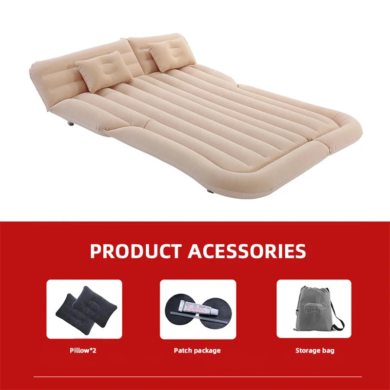 Inflatable Car Mattress – Universal Back Seat Bed for Outdoor Camping