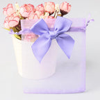 Organza Drawstring Gift Bags – Bowknot Pouches for Wedding Jewelry Packing