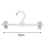 Pearl Beaded Bow Clothes Hangers – Decorative Kids Dress Storage Organizer