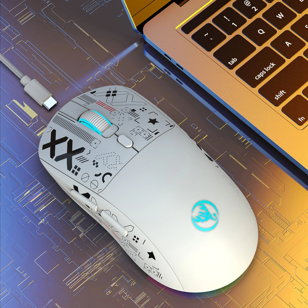 Wireless Gaming Mouse – Rechargeable RGB Ergonomic Silent Optical Mouse for Laptop