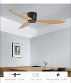 Modern DC Motor Ceiling Fan – Low Profile Minimalist for Home Decor