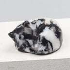 Carved Crystal Cat Figurine – Natural Stone Animal Statue for Home Decor
