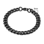 Stainless Steel Cuban Link Bracelet – 3-11mm Biker Jewelry for Men and Women