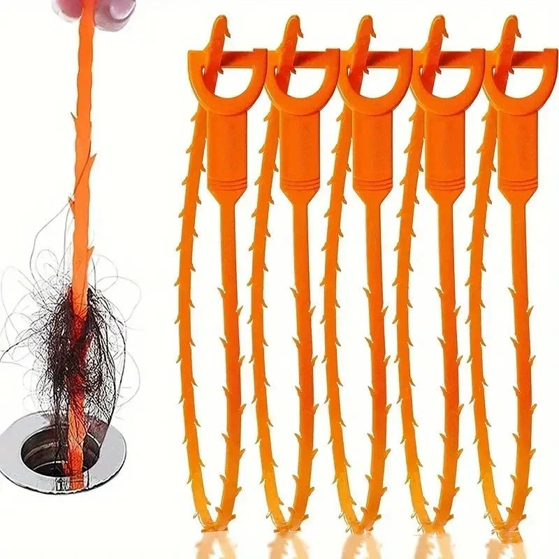 Drain Snake Hair Clog Remover – Flexible Sewer Tool for Bathroom Sink Blockages