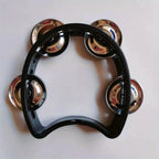 Handheld Plastic Tambourine – 4-Bell Musical Instrument for Rhythm Percussion
