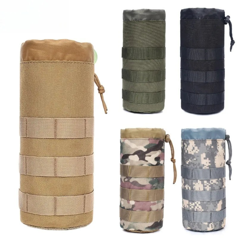 Tactical Hydration Carrier – Adjustable Nylon Water Bottle Pouch for Hiking