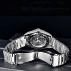 Stainless Steel Mechanical Watch – 10Bar Waterproof for Diving and Sports