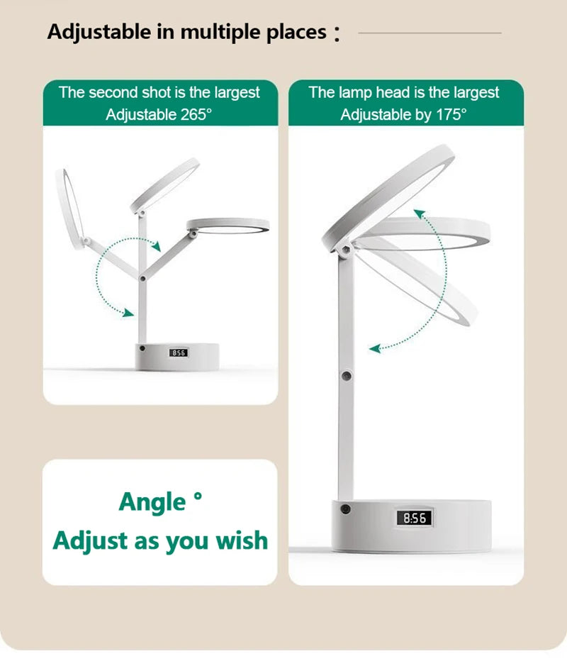 Foldable LED Desk Lamp – Rechargeable USB Reading Light for Home Office