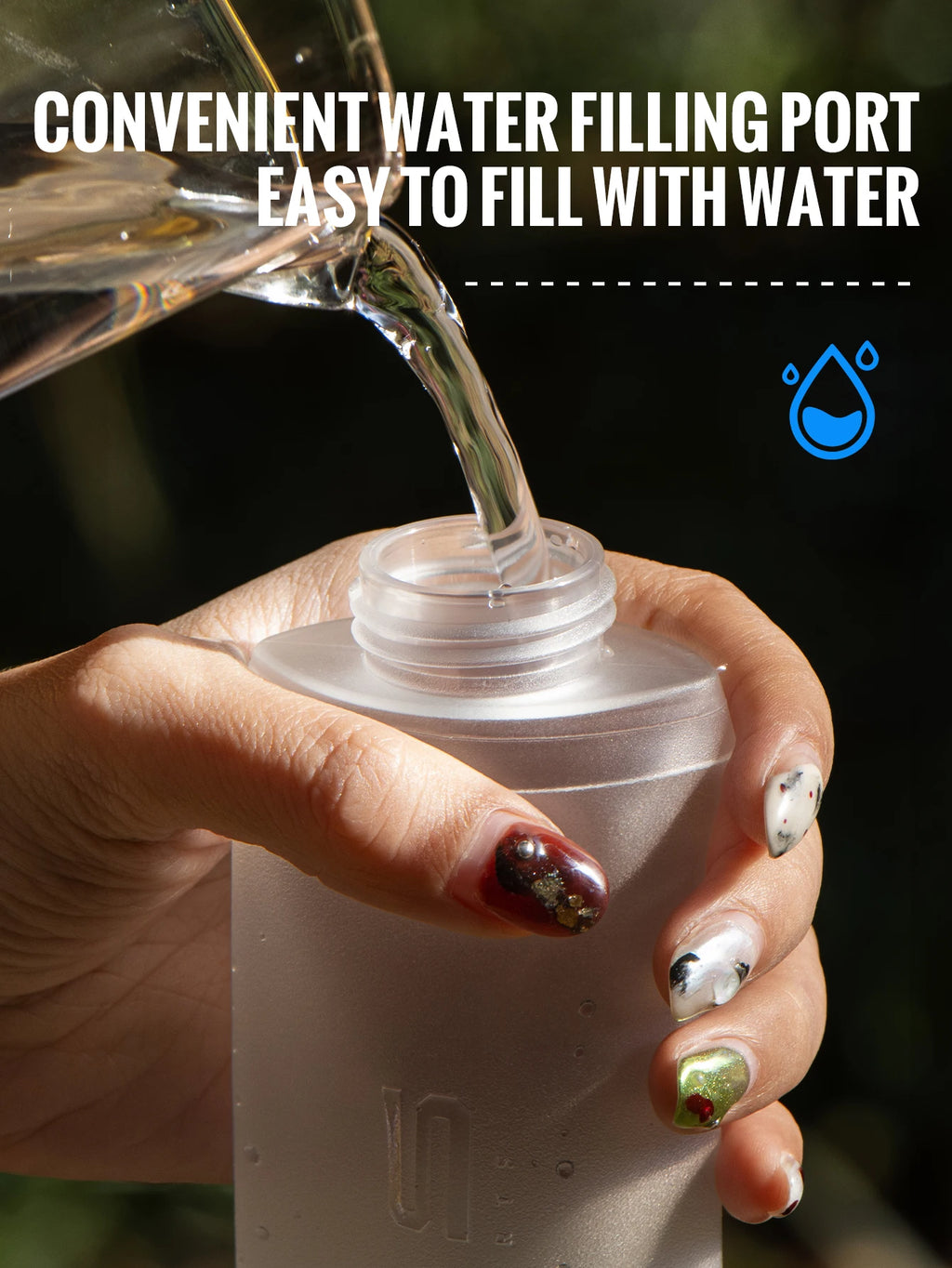 Collapsible TPU Soft Flask – BPA-Free Folding Water Bottle for Hiking and Running
